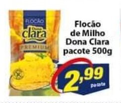Vencedor Atacadista Flocao de Milho Dona Clara pacote 500g oferta