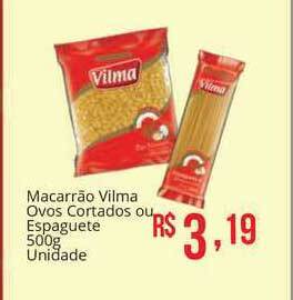 Mart Minas Macarrão Vilma Ovos Cortados Ou Espaguete 500g oferta