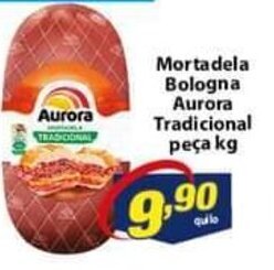 Vencedor Atacadista Mortadela Bologna Aurora Tradicional peca 1kg oferta