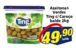 Vencedor Atacadista Azeitonas Verdes Ting c/ Caroco balde 2kg oferta