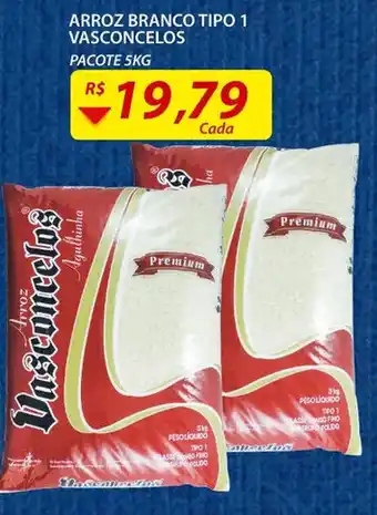 Arroz Branco tipo 1 Vasconcelos 5kg