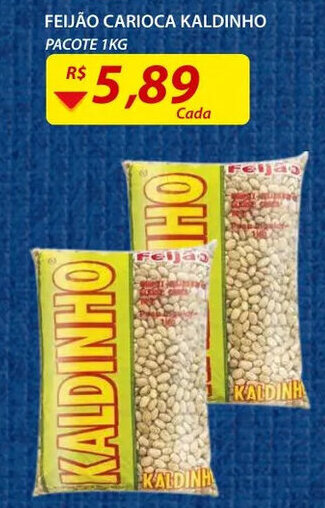Assaí Atacadista Feijao Carioca Kaldinho pacote 1kg oferta