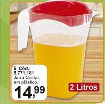 Jarra Cristal Em Plástico