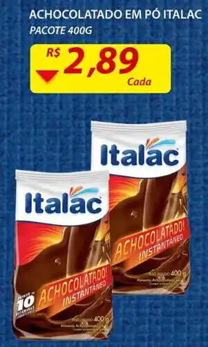 Assaí Atacadista Achocolatado em po Italac pacote 400g oferta