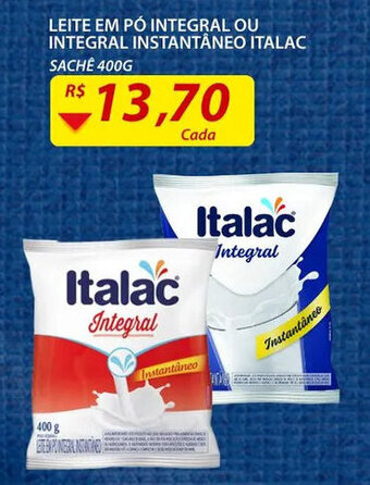 Assaí Atacadista Leite em po Integral ou Integral Instantaneo Italac 400g oferta
