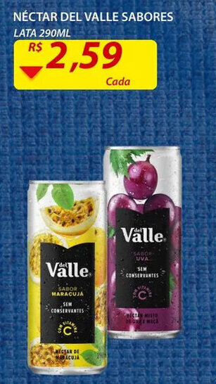 Assaí Atacadista Nectar Del Valle Sabores 290ml oferta