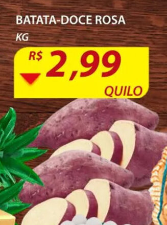 Assaí Atacadista Batata Doce Roxa 1kg oferta