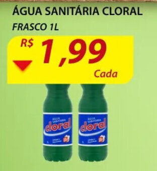 Assaí Atacadista Agua Sanitaria Cloral frasco 1L oferta