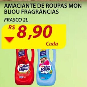 Assaí Atacadista Amaciante de roupas Mon Bijou Fragrancias 2L oferta