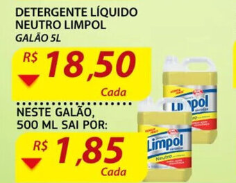 Assaí Atacadista Detergente Liquido Neutro Limpol 5L oferta
