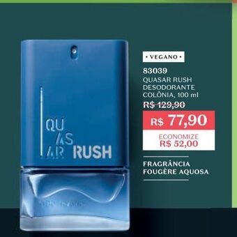 O Boticário Quasar rush desodorante colônia oferta