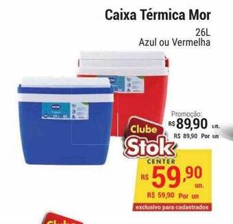 Stok Center Caixa térmica mor azul ou vermelha oferta
