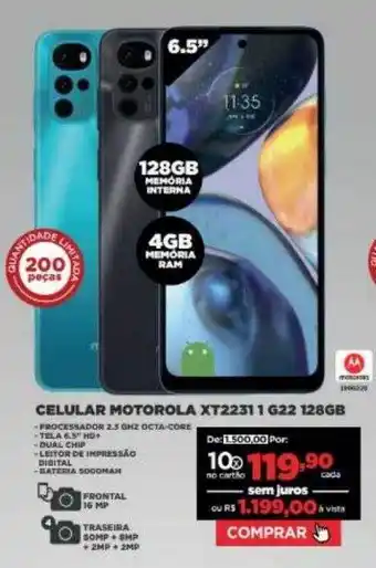 Móveis Simonetti Celular motorola xt2231 g22 128gb oferta