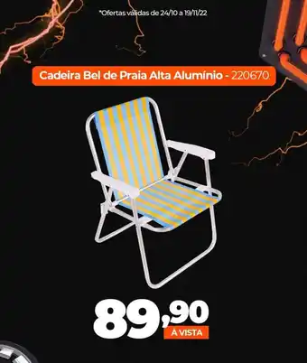 Cadeira Bel de Praia Alta Aluminio