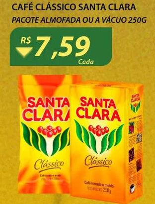 Assaí Atacadista Cafe Classico Santa Clara 250g oferta