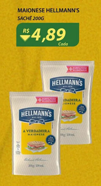 Assaí Atacadista Maionese Hellmann's 200g oferta