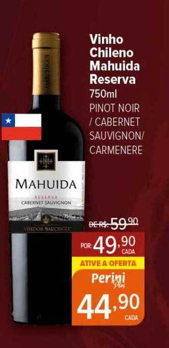 Perini Vinho chileno mahuida reserva oferta