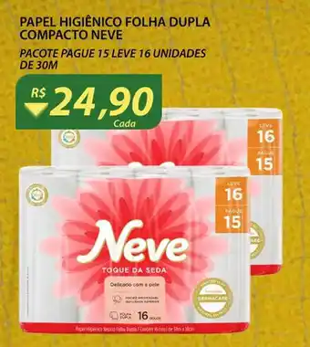 Assaí Atacadista Papel Higiénico Folha Dupla Compacto Neve 30m oferta