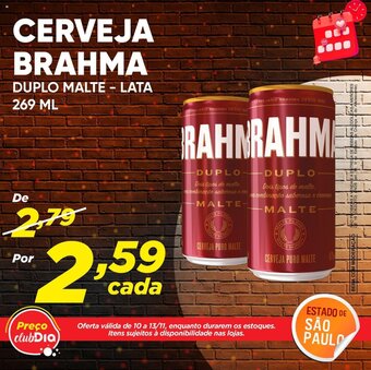 Dia Cerveja Brahma Duplo Malte lata 269ml oferta