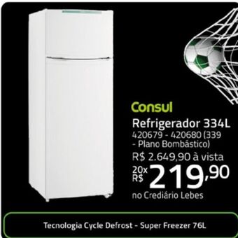 Lojas Lebes Refrigerador oferta