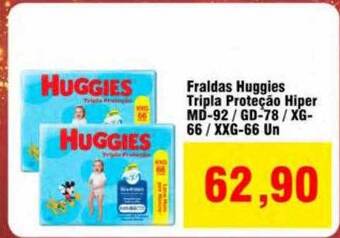 Spani Atacadista Fraldas huggies tripla proteção hiper oferta