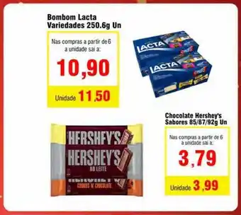Spani Atacadista Bombom lacta variedades chocolate hershey's sabores oferta