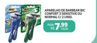 Coocerqui Aparelho de barbear bic confort 3 sensitive ou normal oferta