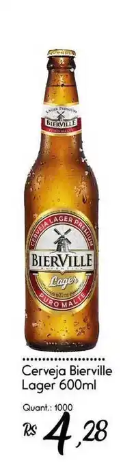 Giassi Supermercados Cerveja Bierville Lager 600ml oferta