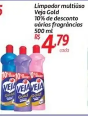 Comper Limpador Multiuso Veja Gold 10% de desconto varios frag. 500ml oferta