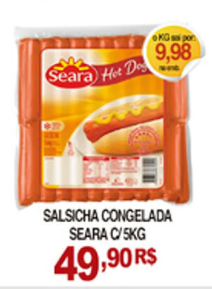 Mercadão Atacadista Salsicha Congelada Seara c/5kg oferta