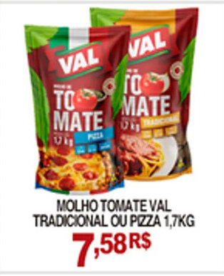 Molho Tomate Val Tradicional ou Pizza 1.7kg