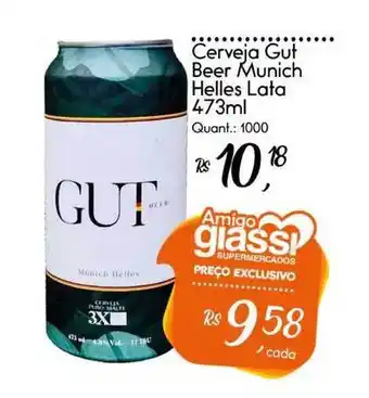 Giassi Supermercados Cerveja Gut Beer Munich Helles 473ml oferta