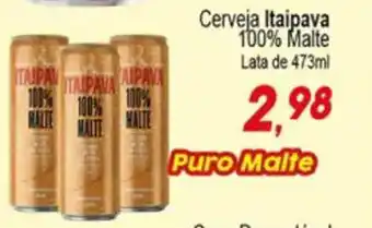 Villefort Atacadista Cerveja Itaipava 100% Malte lata de 473ml oferta