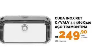 Cuba Inox Ret C Valv 3.5 560x340 Aço Tramontina