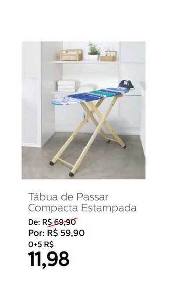 Tábua De Passar Compacta Estampada