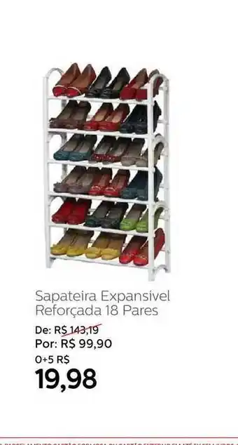 Sapateira Expansivel Reforçada 18 Pares
