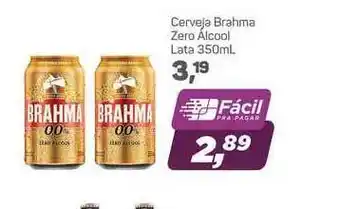 Supermercados São Vicente Cerveja Brahma Zero álcool 350ml oferta