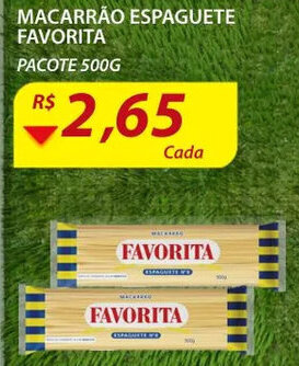 Assaí Atacadista Macarrao espaguete Favorita 500g oferta