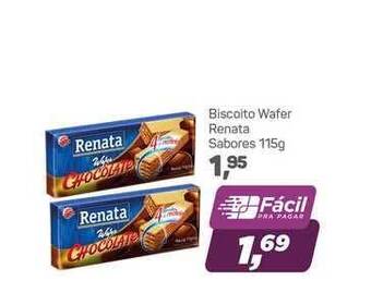 Supermercados São Vicente Biscoito Wafer Renata 115g oferta