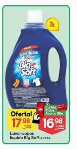 Lava roupas líquido big soft 3l