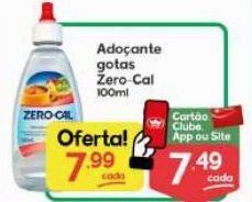 Adoçante zero cal 100ml