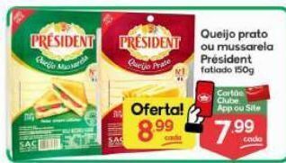Supermercados Princesa Queijo prato ou mussarela président 150g oferta