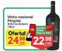 Supermercados Princesa Vinho nacional pérgola 1l oferta