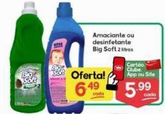 Amaciante ou desinfectante big soft 2l