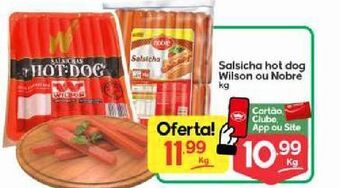 Supermercados Princesa Salsicha hot dog wilson ou nobre kg oferta