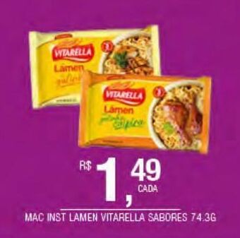 Macarrão instantaneo lamen vitarella 74,3g