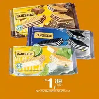 DB Supermercados Biscoito waffer rancheiro sabores 78g oferta