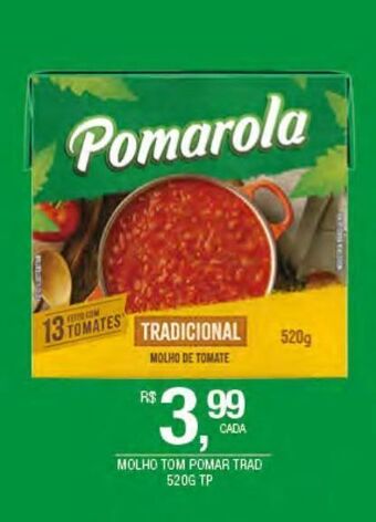 DB Supermercados Molho de tomate pomarola tradicional 520g oferta