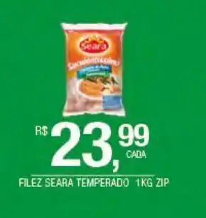 DB Supermercados Filezinho seara temperado 1kg zip oferta