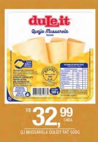 DB Supermercados Queijo mussarela duleit 500g oferta